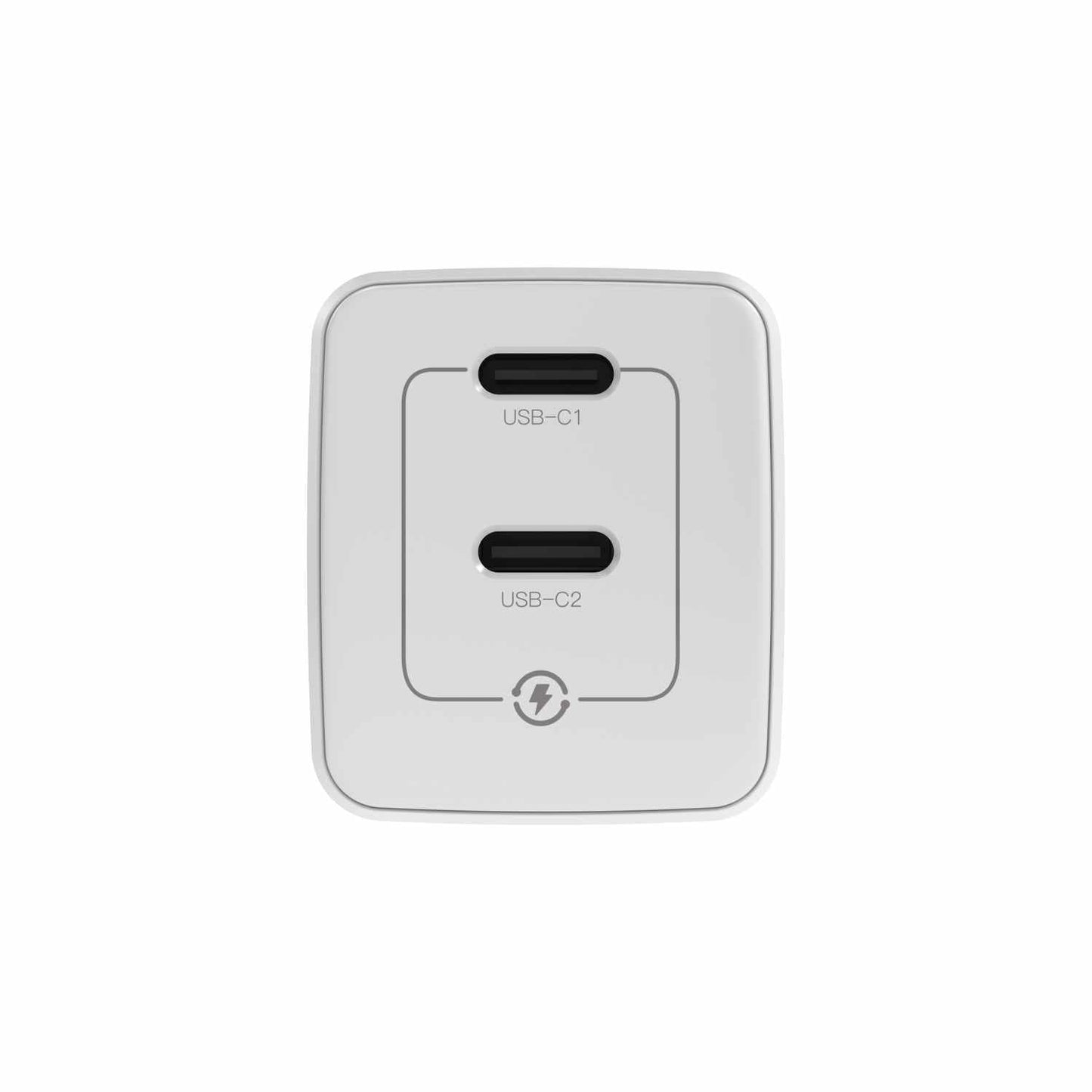 Wall Charger Dual USB-C GaN 35W PD and PPS White