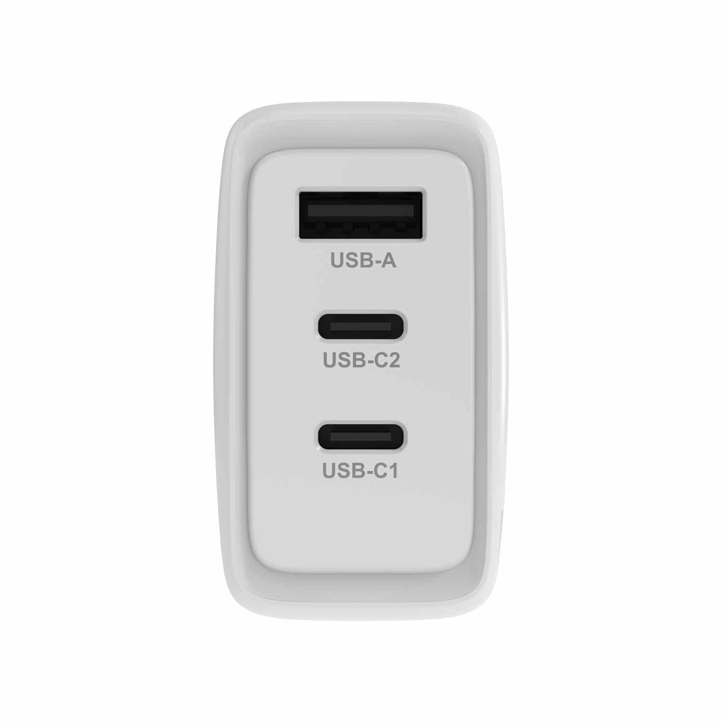 Wall Charger 3 Port 65W PD 2 USB-C & USB-A White