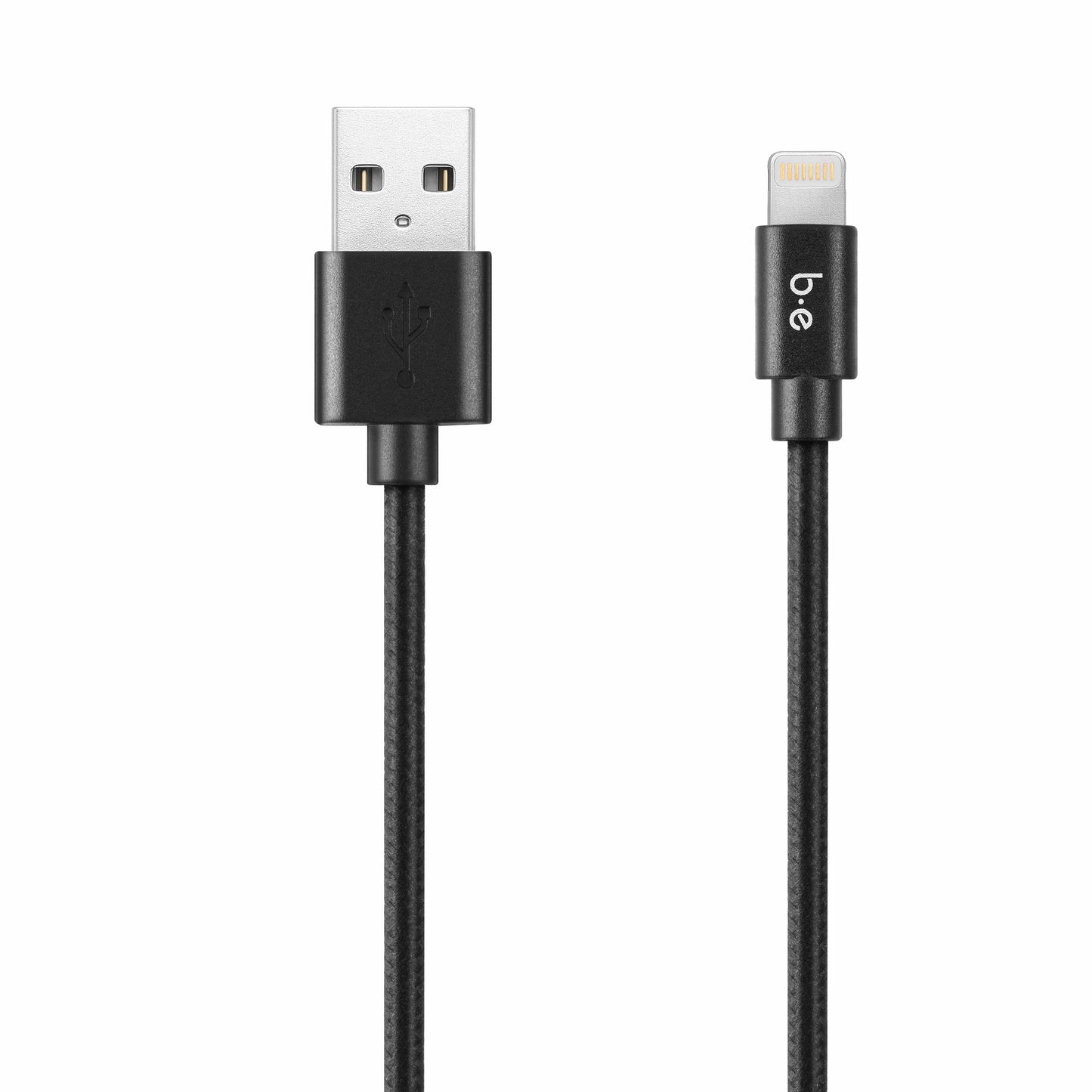 Braided Charge/Sync Lightning to USB-A Cable 4ft Black