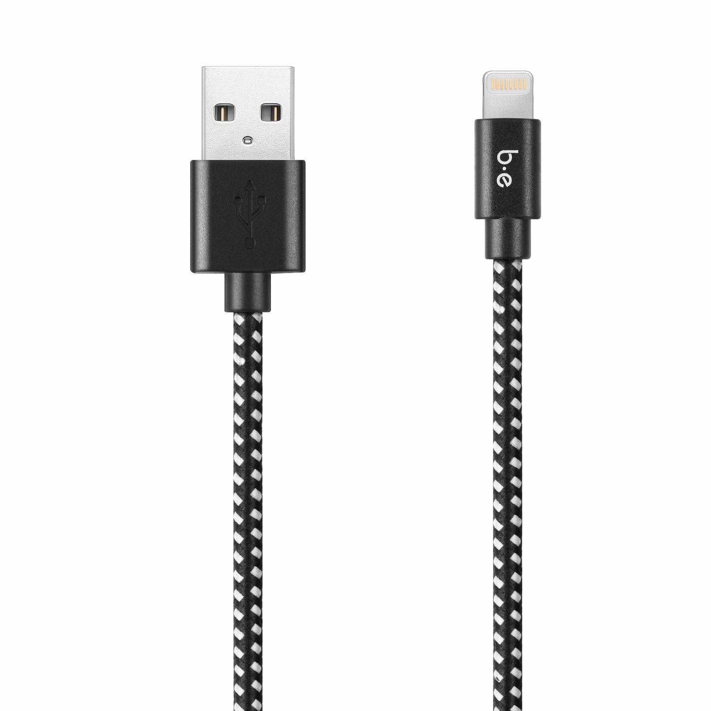 Braided Charge/Sync Lightning to USB Cable 6ft Zebra