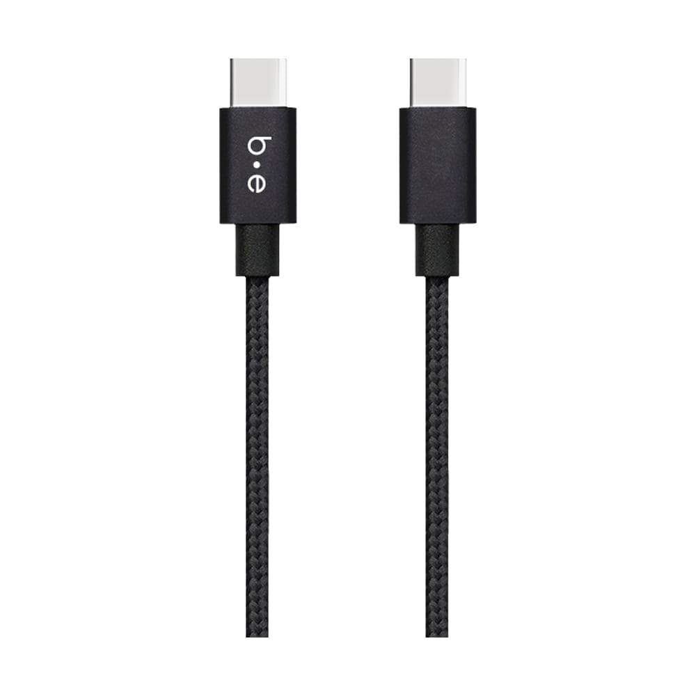 Braided Charge/Sync USB-C to USB-C Cable 10ft Black 60W