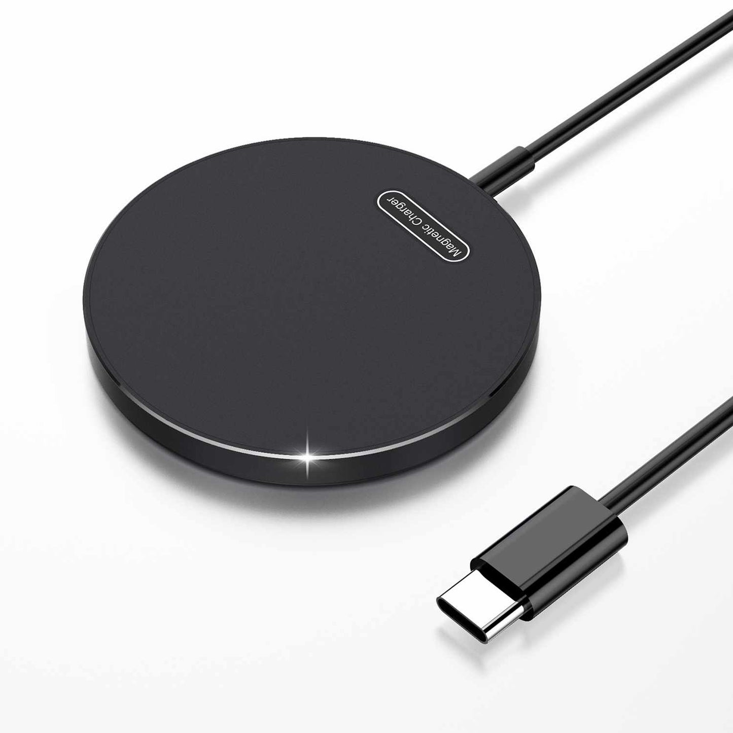 MagSafe Wireless Charger 15W with USB-C Cable 4ft Black