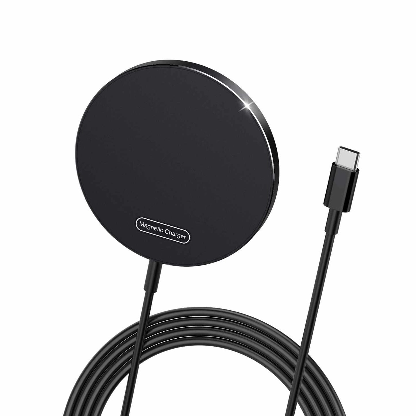 MagSafe Wireless Charger 15W with USB-C Cable 4ft Black