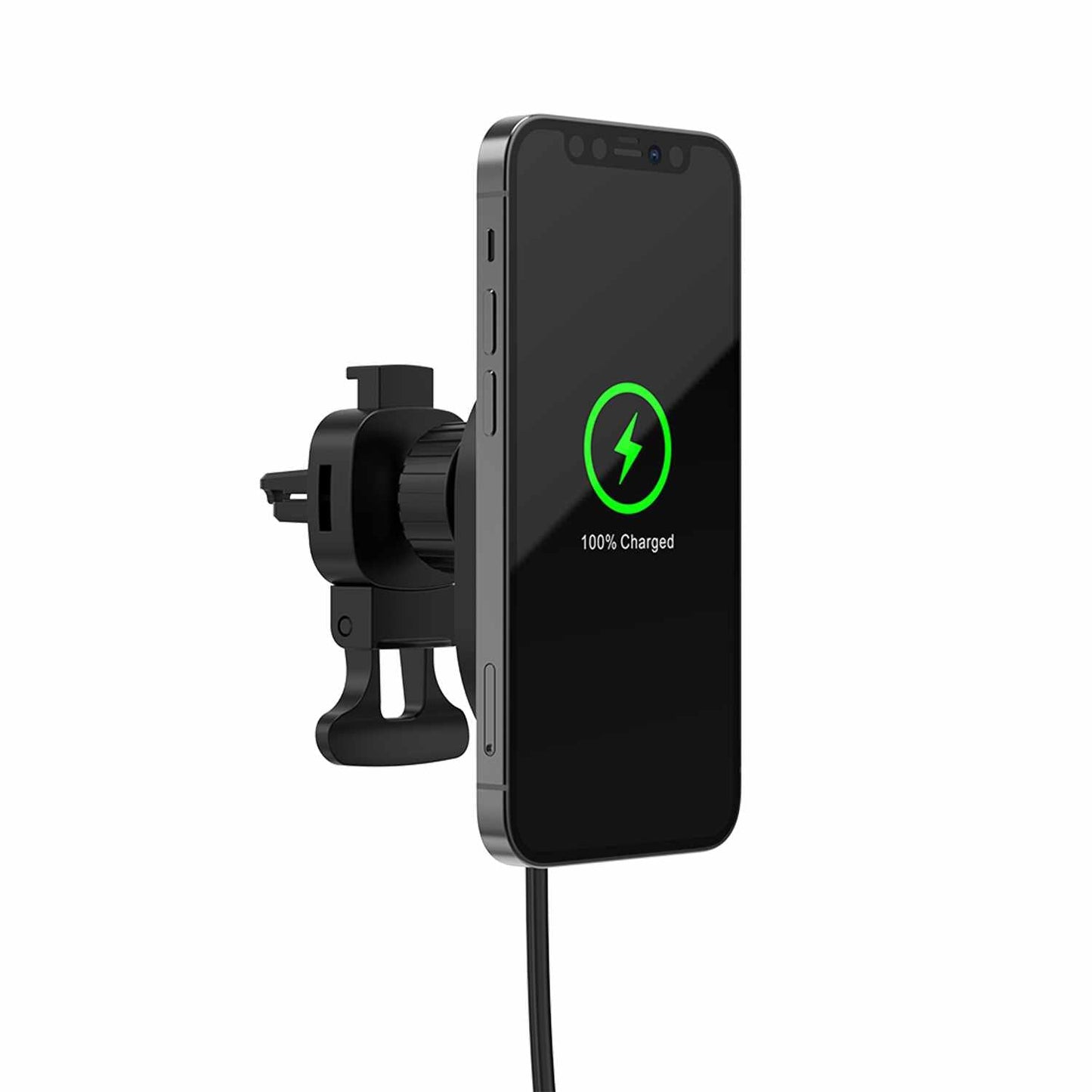 Qi2 Wireless Charging Car Mount 15W MagSafe Compatible Black