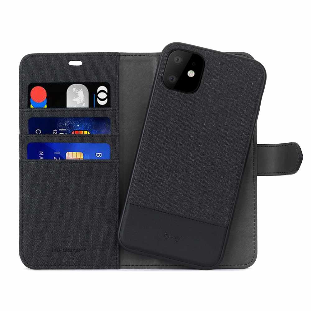 2 in 1 Folio Case Black/Black for iPhone 11/XR