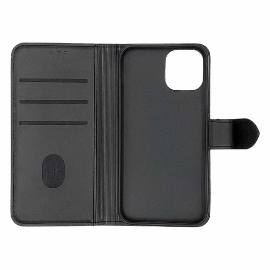 Faux Leather Folio Case with TPU Gelskin Black for iPhone 12 Cases Blu Element 