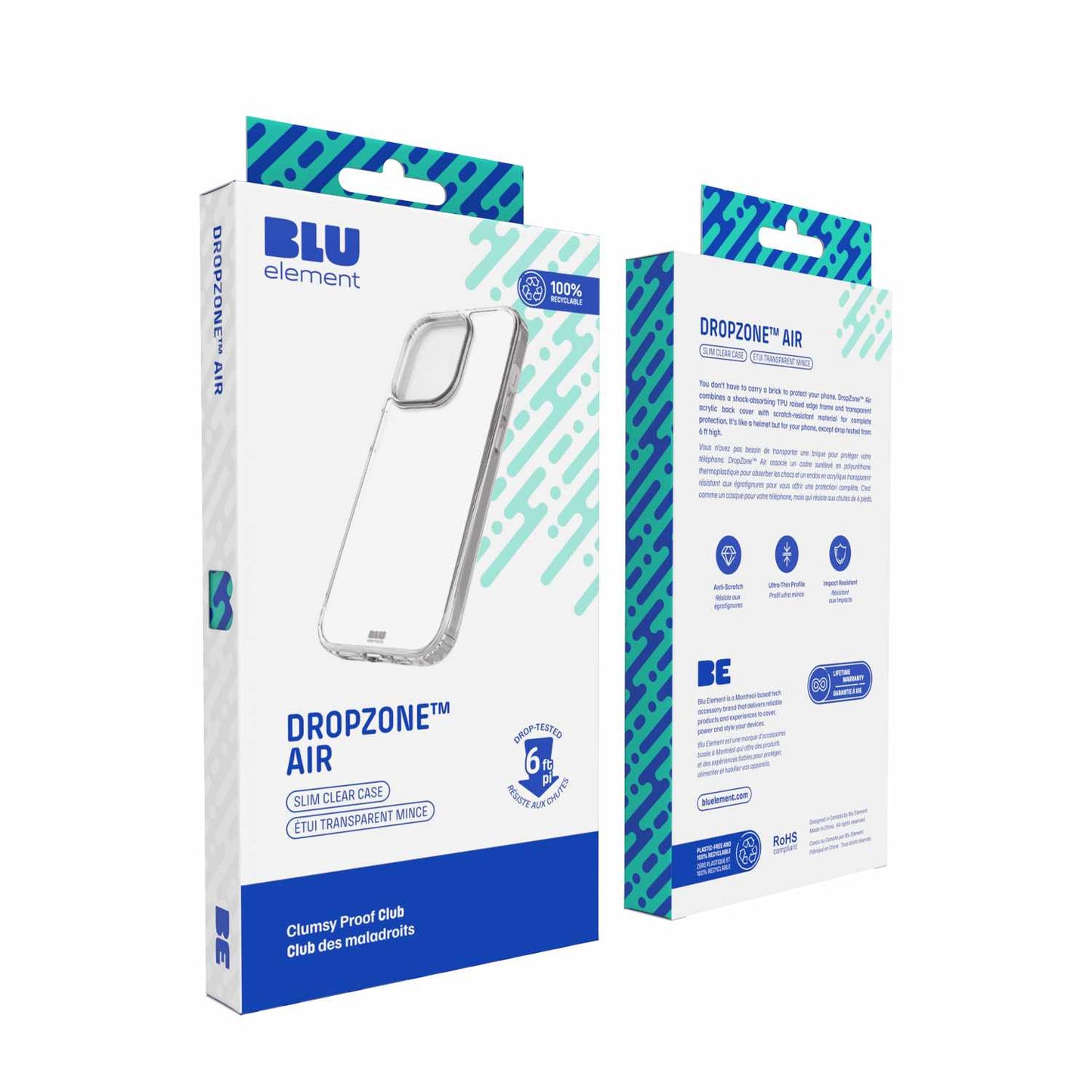 DropZone Air Case Clear for iPhone 15 Pro Cases Blu Element 