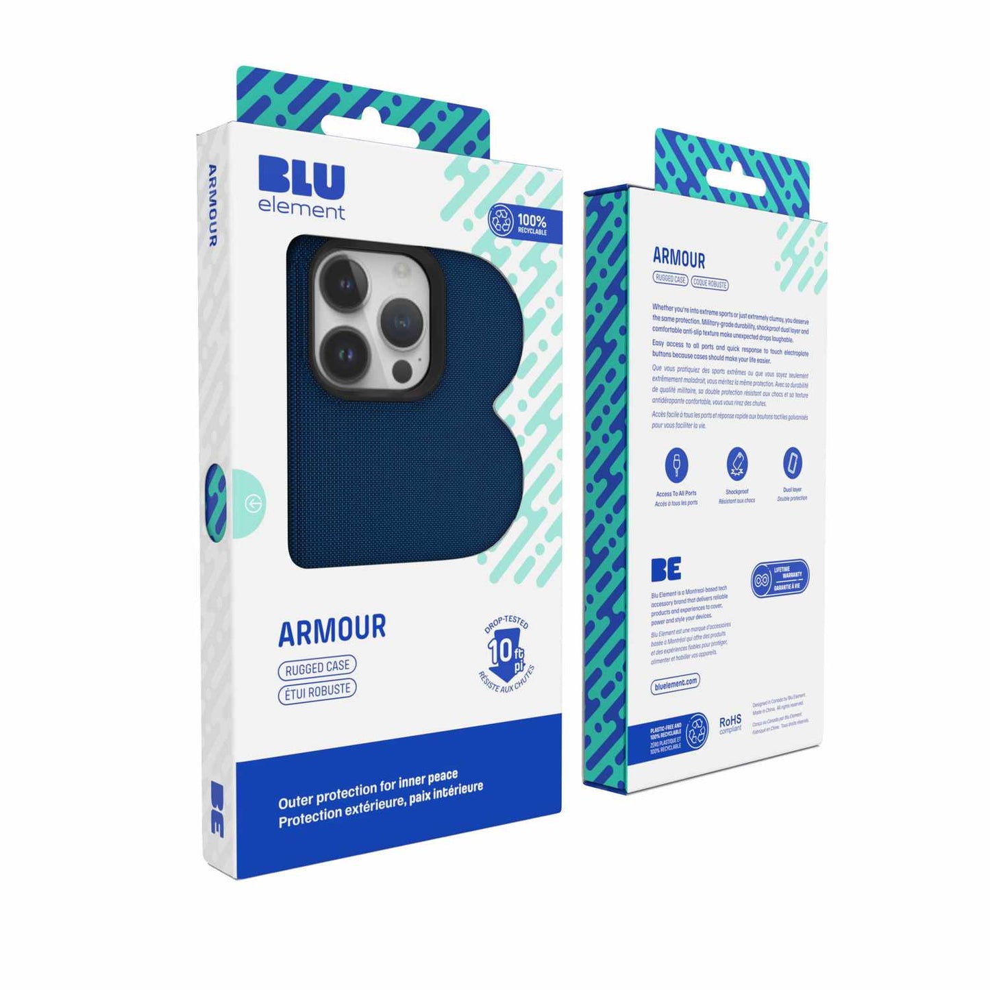 Armour Rugged Navy for iPhone 15 Pro Max Cases Blu Element 