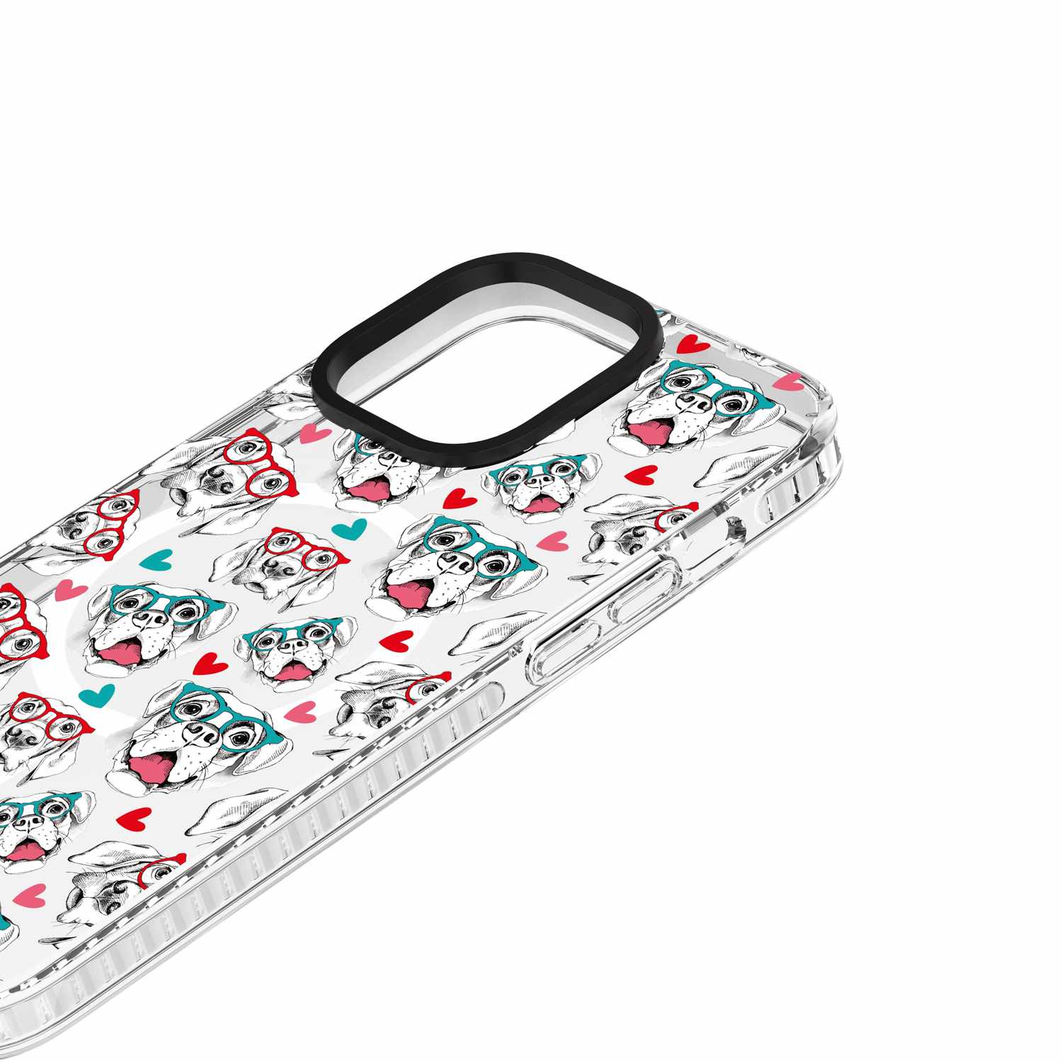 Chromatic Print MagSafe Case Dog Pattern for iPhone 15/14/13 Cases Blu Element 