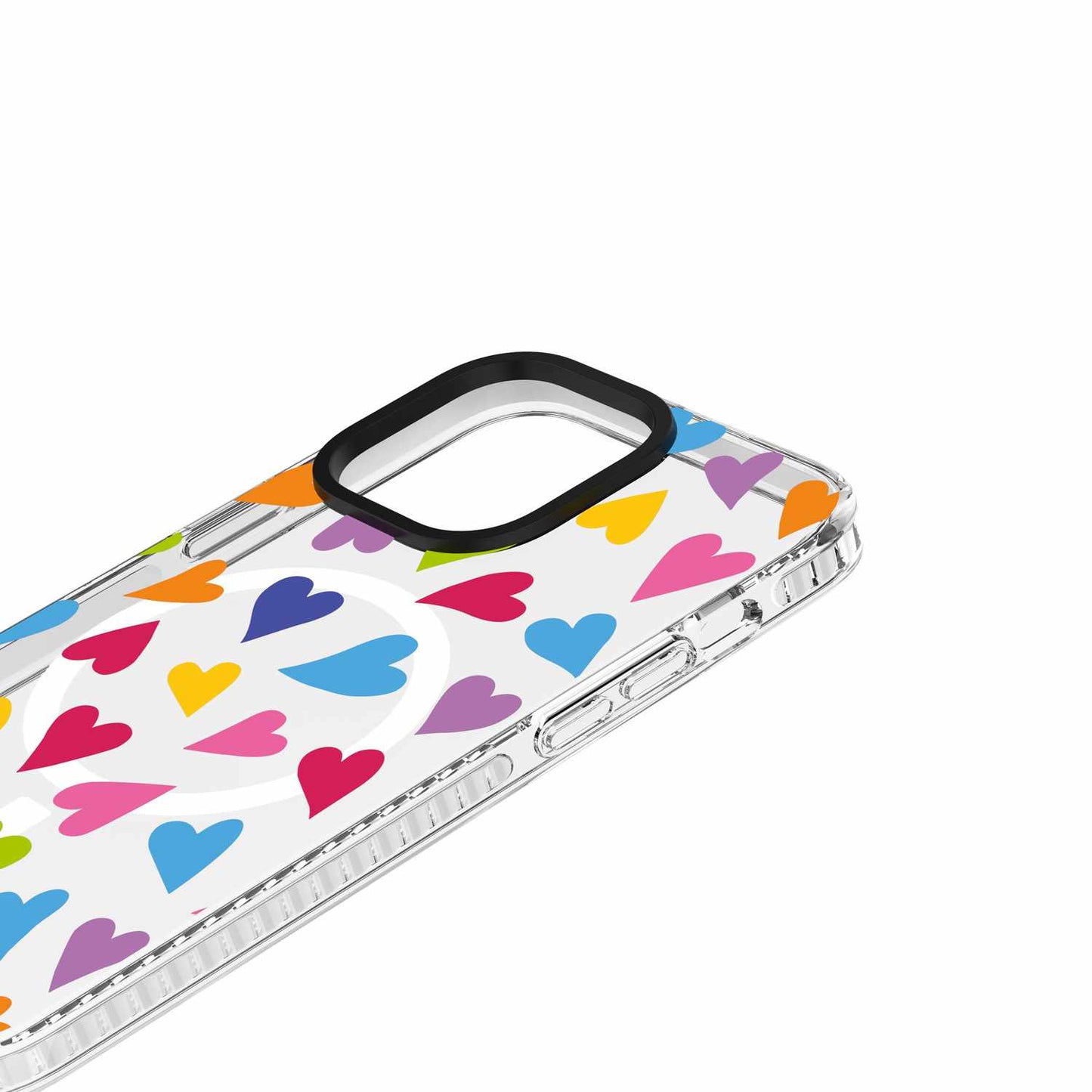 Chromatic Print MagSafe Case Brights Hearts for iPhone 15/14/13