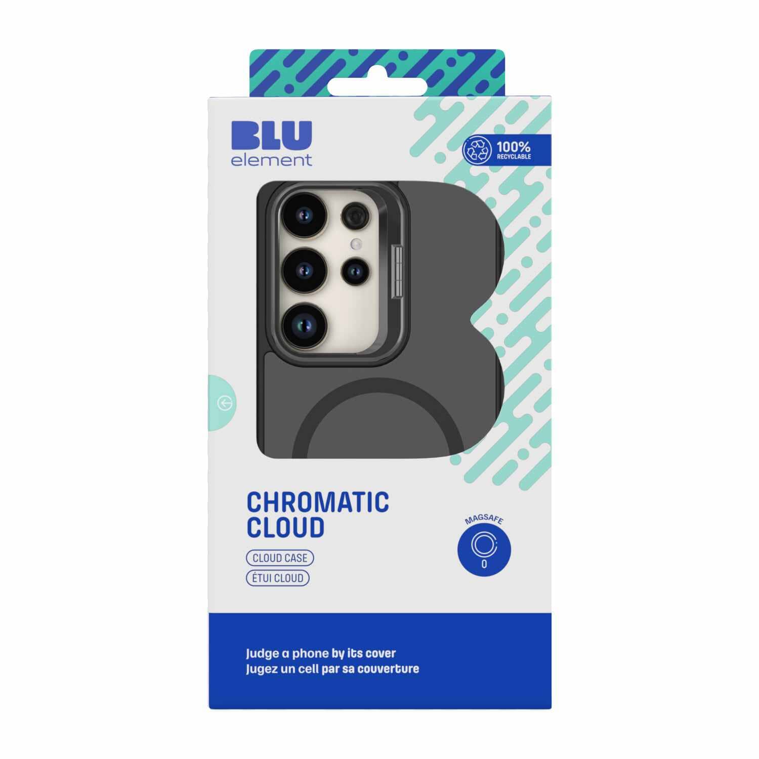 Chromatic Kick MagSafe Case Black for iPhone 15 Plus/14 Plus Cases Blu Element 