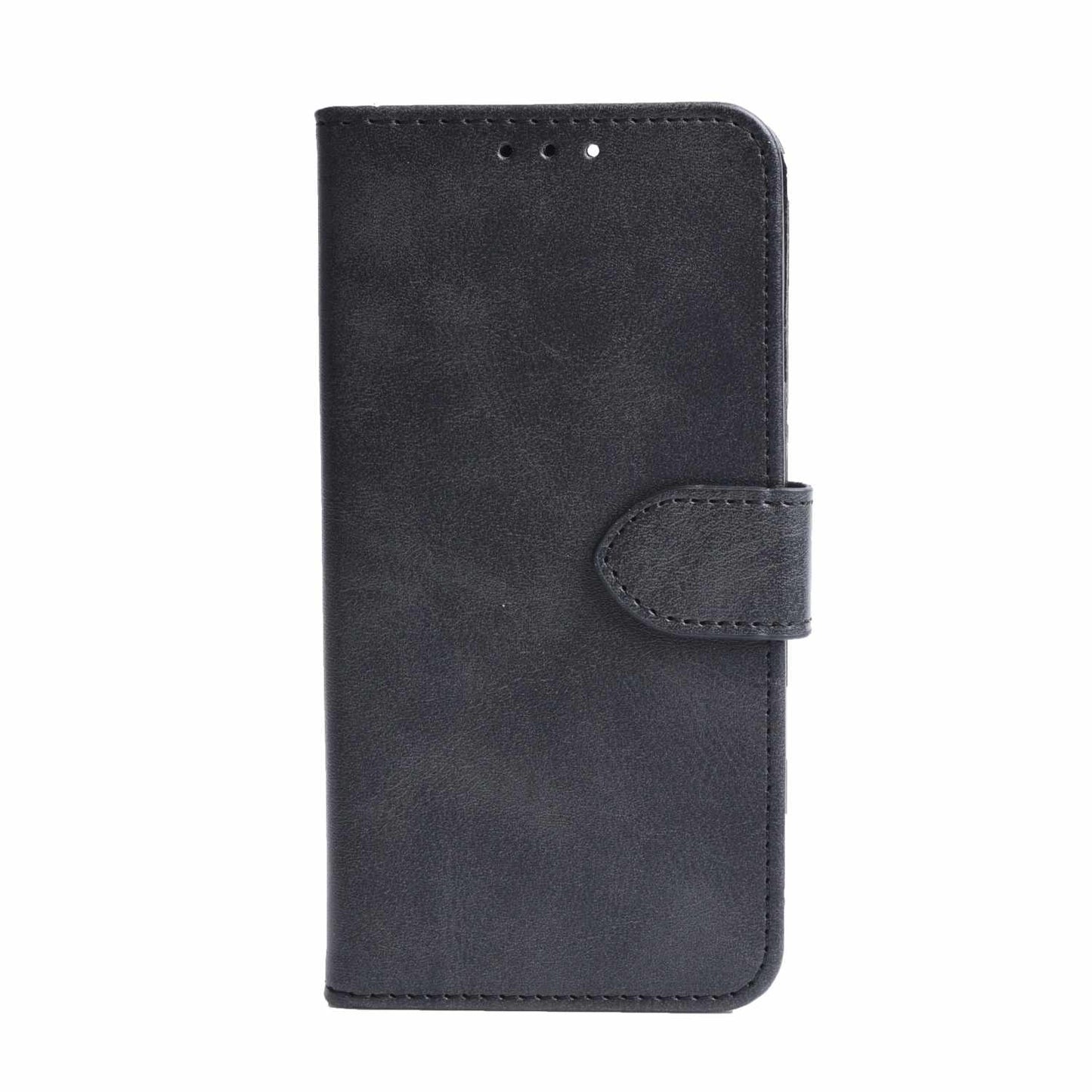 Faux Leather Folio Case w/TPU Gelskin Black for iPhone 15/14/13