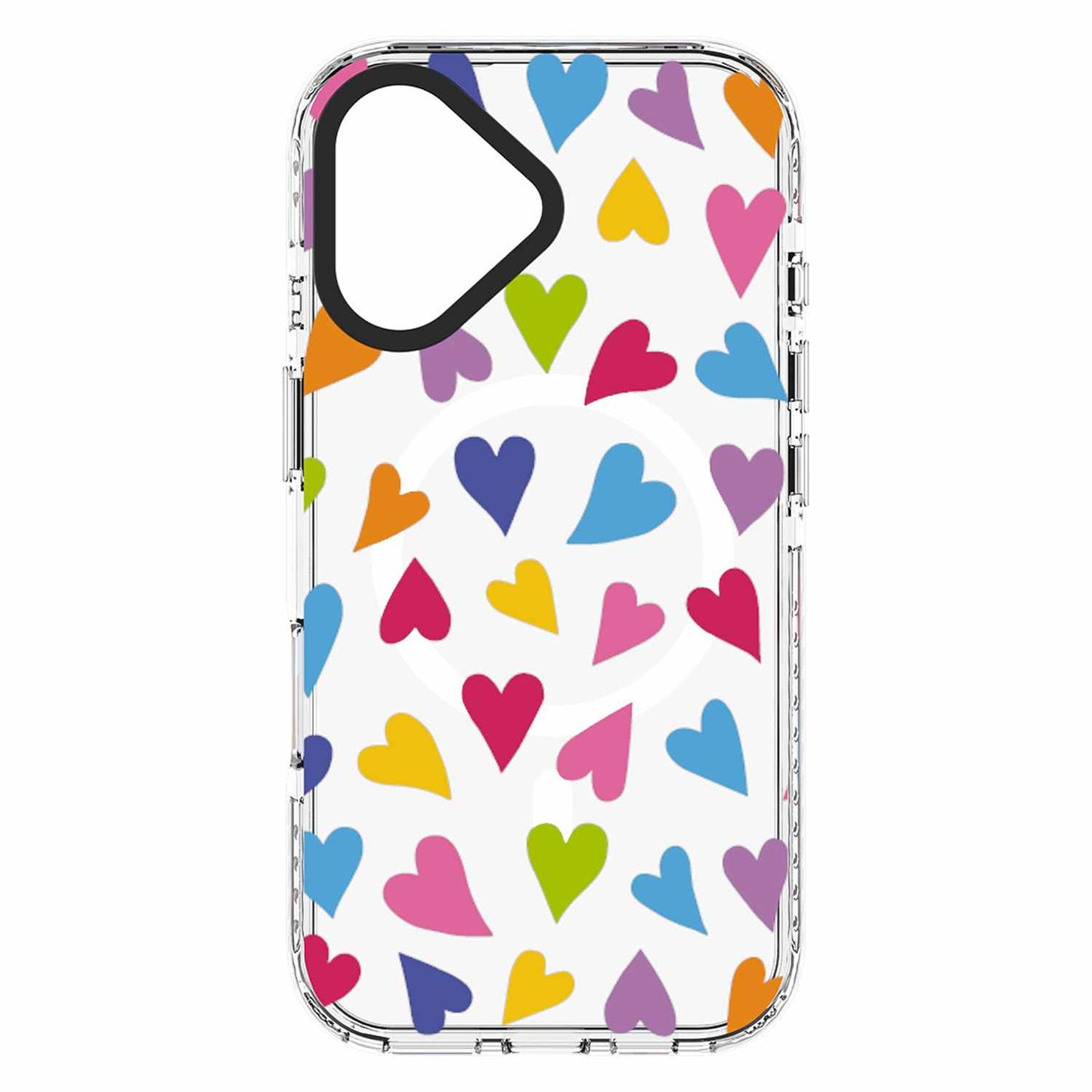 Chromatic Print MagSafe Case Bright Hearts for iPhone 16