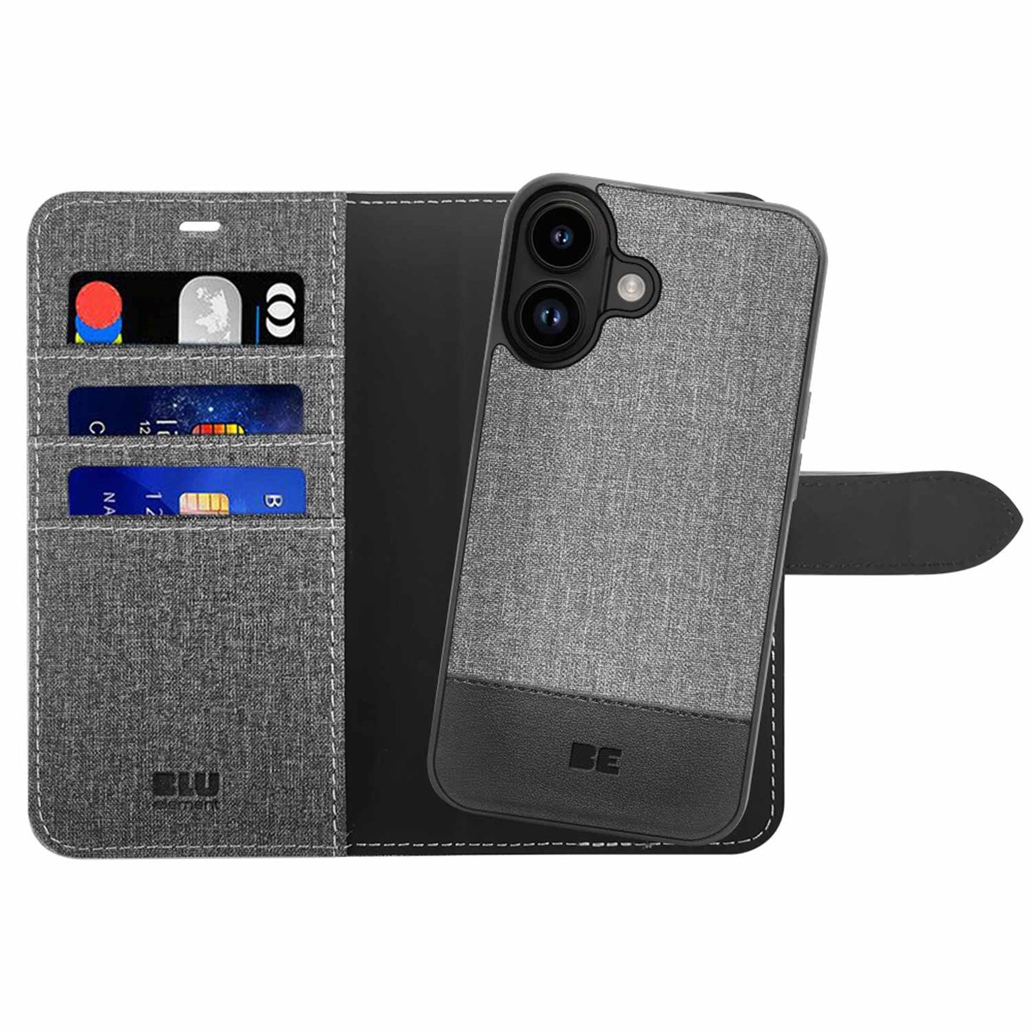 Folio 2 in 1 Case Grey for iPhone 16