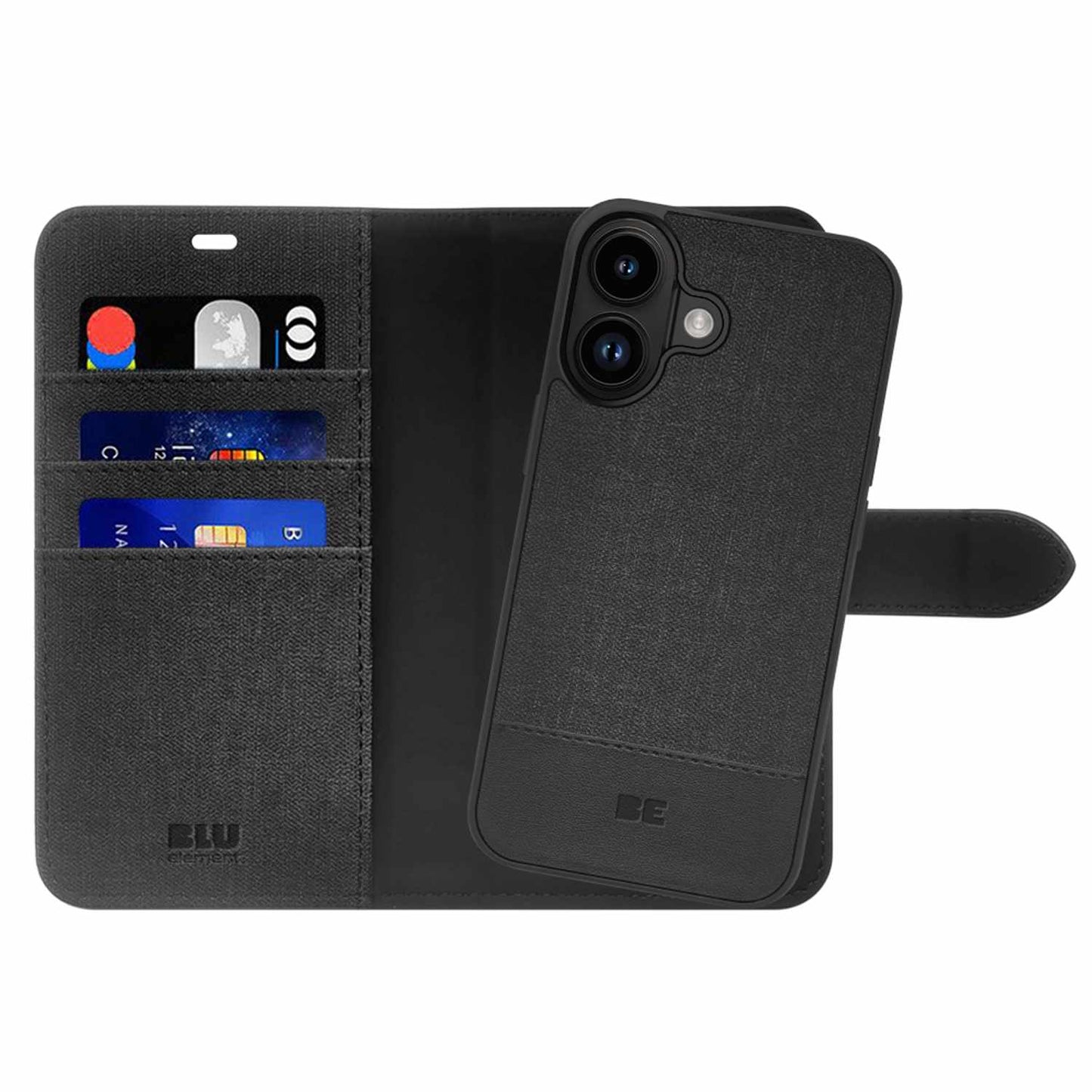 Folio 2 in 1 w/MagSafe Case Black for iPhone 16