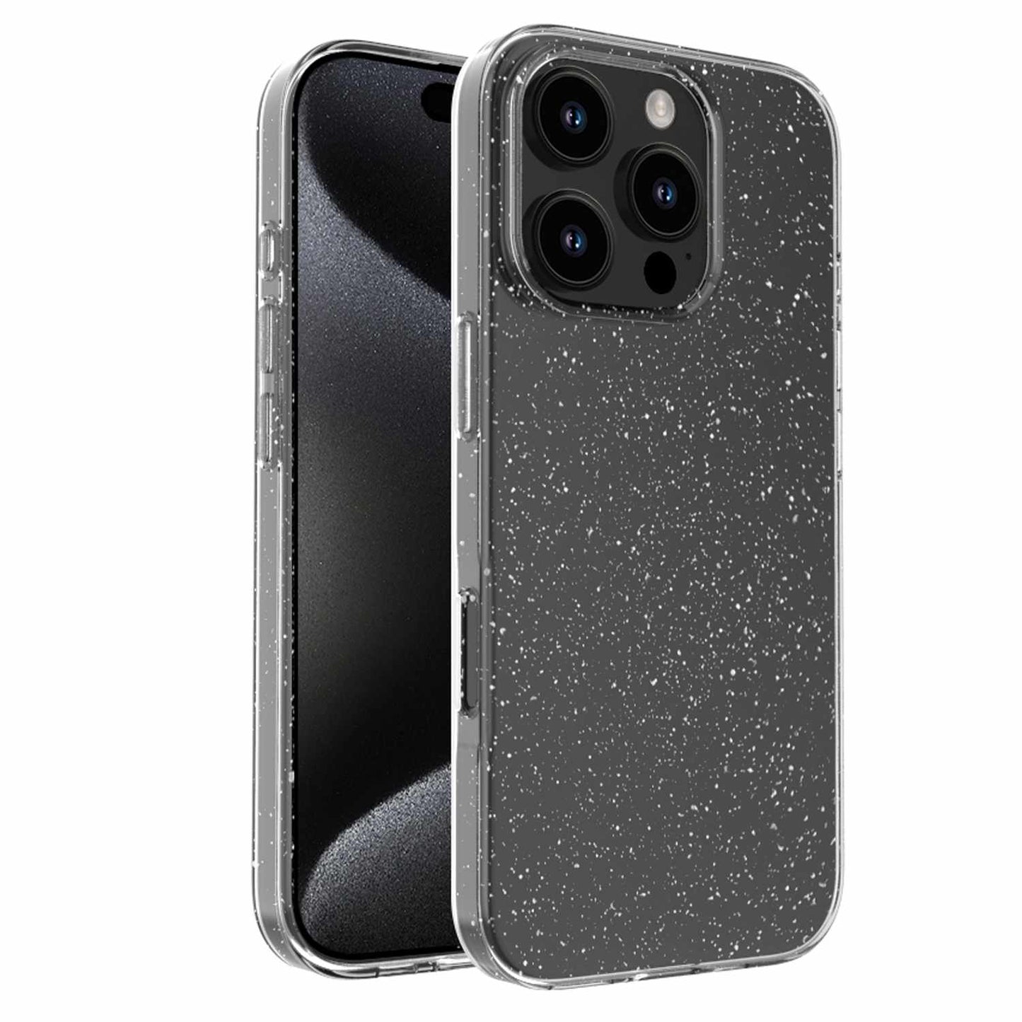 Gel Skin Case Clear Glitter for iPhone 16 Pro Max