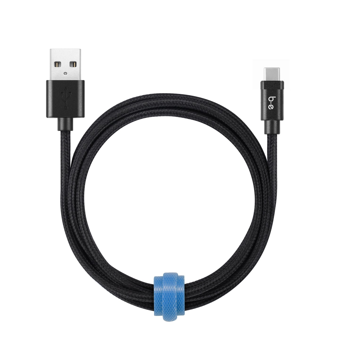 Braided Charge/Sync USB-C to USB-A Cable 4ft Black