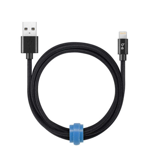 Braided Charge/Sync Lightning to USB-A Cable 6ft Black