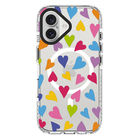 Chromatic Print MagSafe Case Bright Hearts for iPhone 16