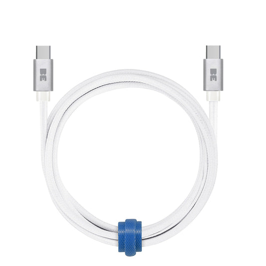 Braided Charge/Sync USB-C to USB-C Cable 4ft White 60W