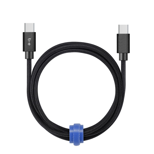 Braided Charge/Sync USB-C to USB-C Cable 10ft Black 60W