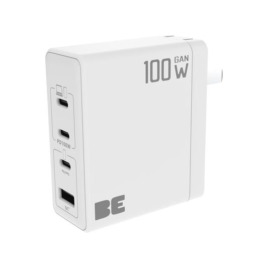 Wall Charger Multi Port GaN 100W PD & QC3 Black