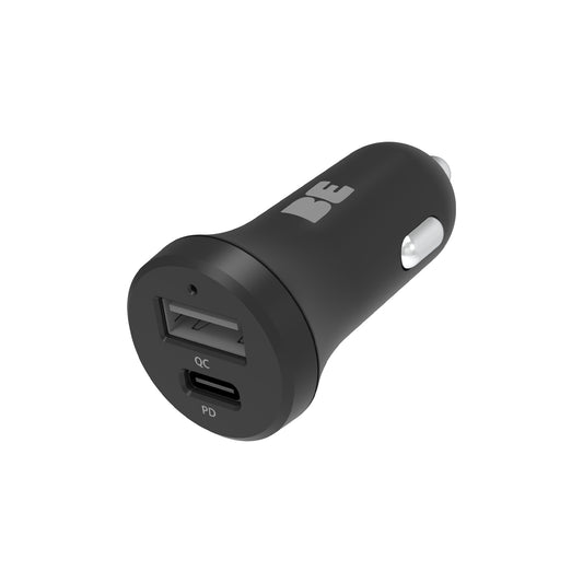 30W Dual Port Car Charger with Power Delivery / PPS Black