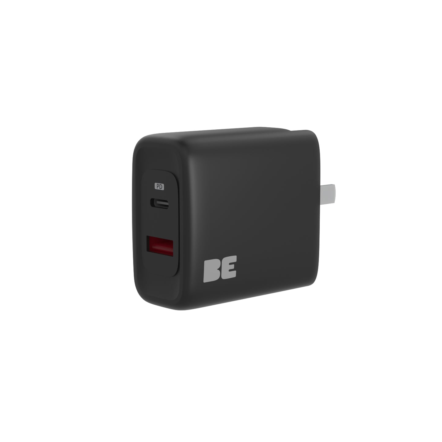 Wall Charger Dual USB-C 45W and USB-A Power Delivery Black