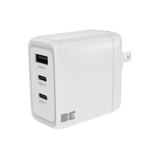 Wall Charger 3 Port 65W PD 2 USB-C & USB-A White