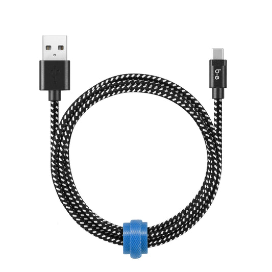 Braided Charge/Sync USB-C to USB-A Cable 4ftZebra