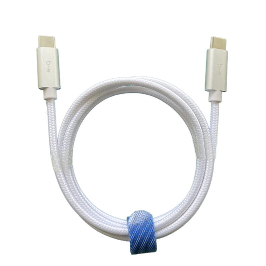 Braided Charge/Sync USB-C to USB-C Cable 4ft White