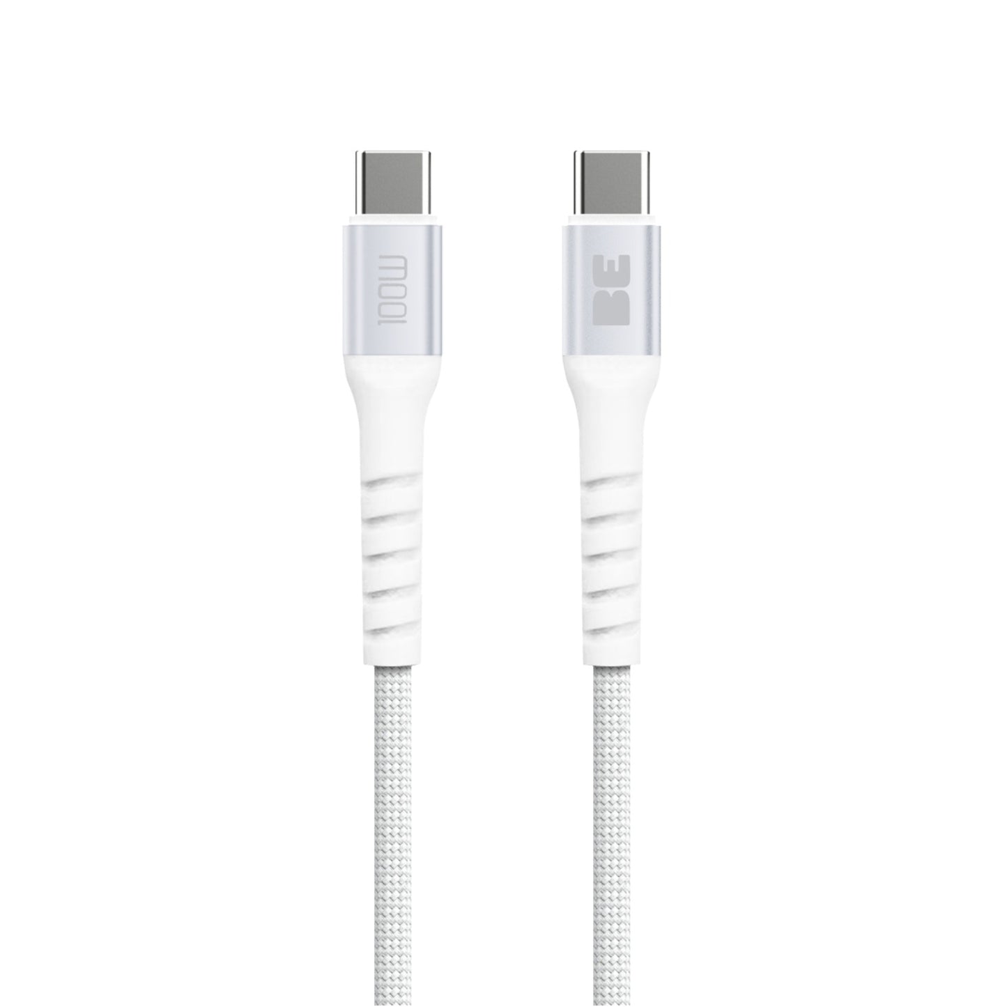 Braided Charge/Sync USB-C to USB-C Cable 6ft 100W White