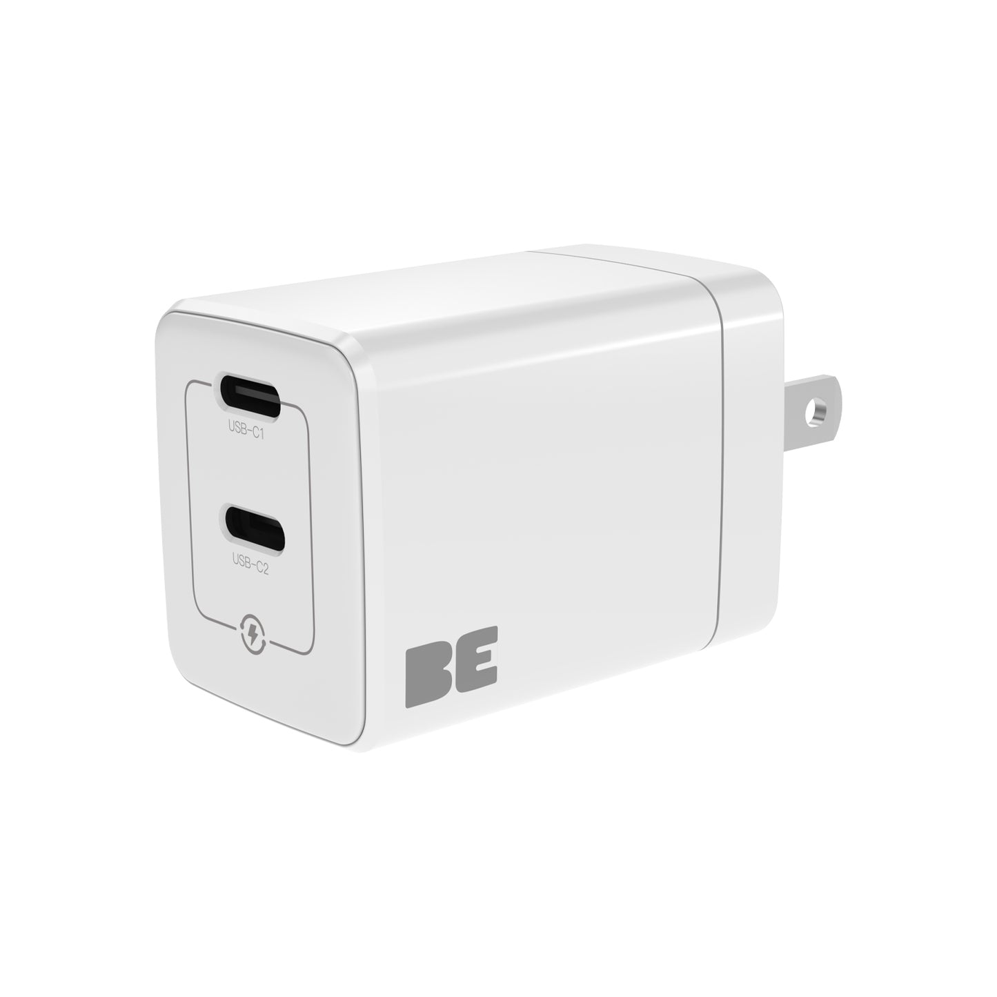 Wall Charger Dual USB-C GaN 35W PD and PPS White