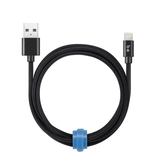 Braided Charge/Sync Lightning to USB-A Cable 4ft Black